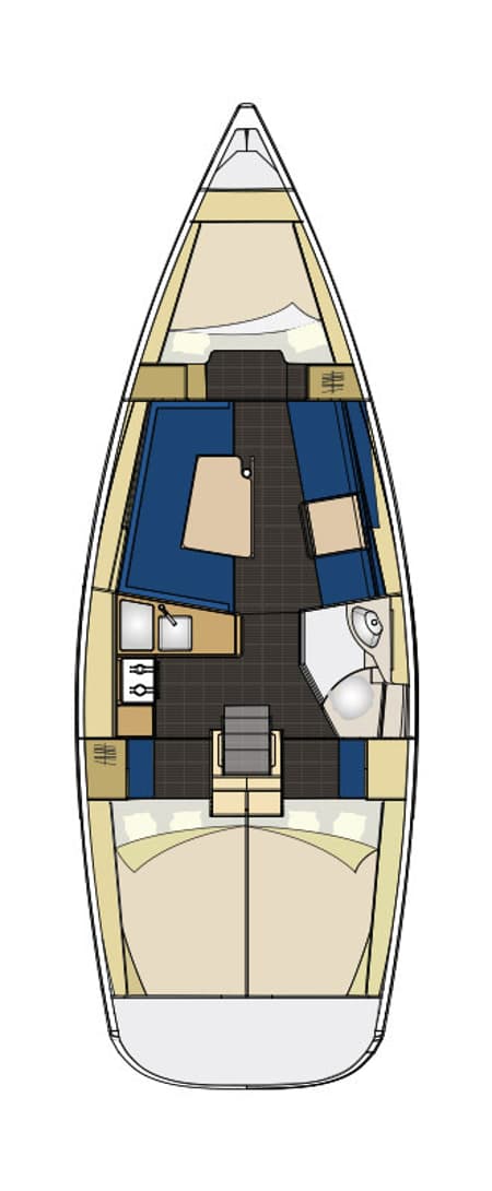 Charter Rental Sailboat Orange AS in Slovenia Layout | Yacht4Less