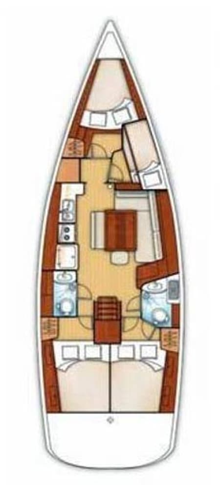 Charter Rental Sailboat Sophia-Maria in Turkey Layout | Yacht4Less