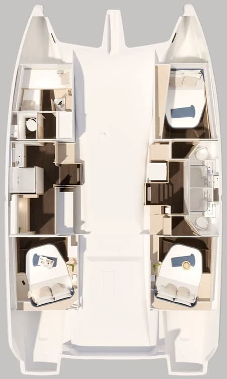 Charter Rental Catamaran Selah in BVI Layout | Yacht4Less