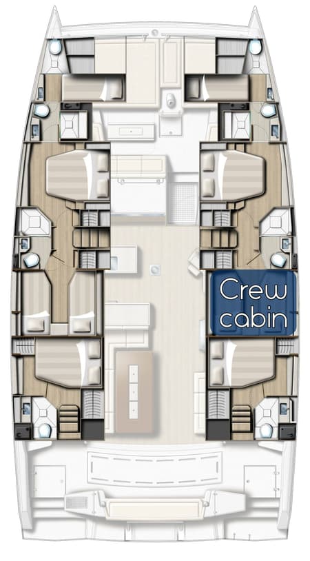 Charter Rental Catamaran Mastermind in Spain Layout | Yacht4Less