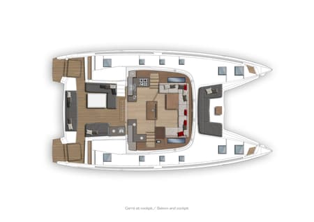 Charter Rental Catamaran Out of the Blue in BVI Layout | Yacht4Less