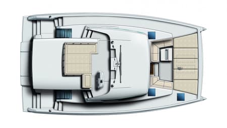 Charter Rental Catamaran CattyShack in BVI Layout | Yacht4Less