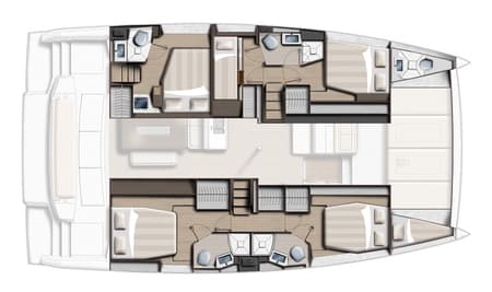 Charter Rental Catamaran Cool Breeze in BVI Layout | Yacht4Less