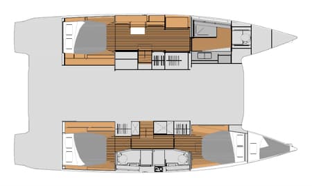 Charter Rental Catamaran Wanderlust in BVI Layout | Yacht4Less