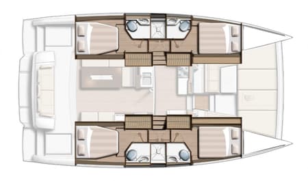Charter Rental Catamaran Hard Deck in BVI Layout | Yacht4Less