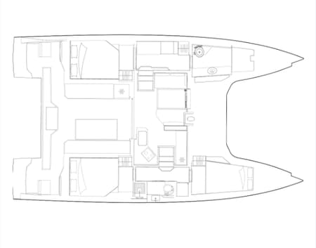Charter Rental Catamaran Untethered in BVI Layout | Yacht4Less