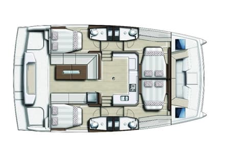 Charter Rental Catamaran Pinnacle Cat in BVI Layout | Yacht4Less