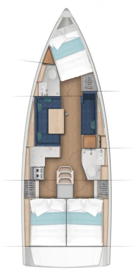 Charter Rental Sailboat Euforica in Italy Layout | Yacht4Less