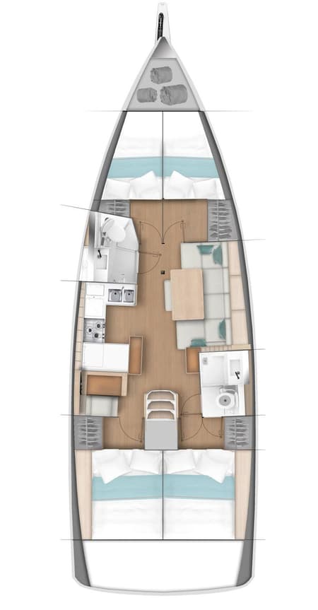 Charter Rental Sailboat Frenetica in Italy Layout | Yacht4Less