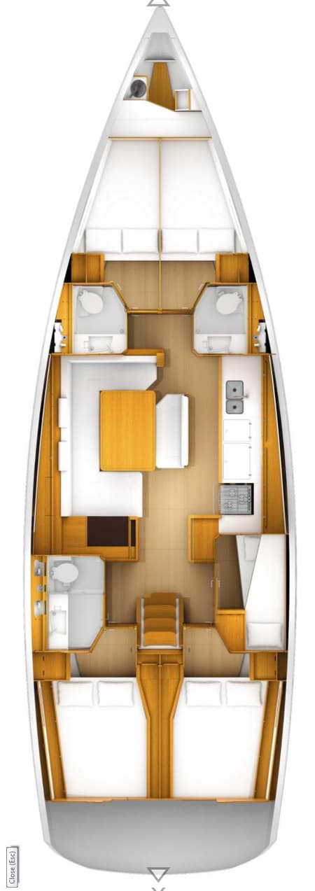Charter Rental Sailboat Impavida in Italy Layout | Yacht4Less