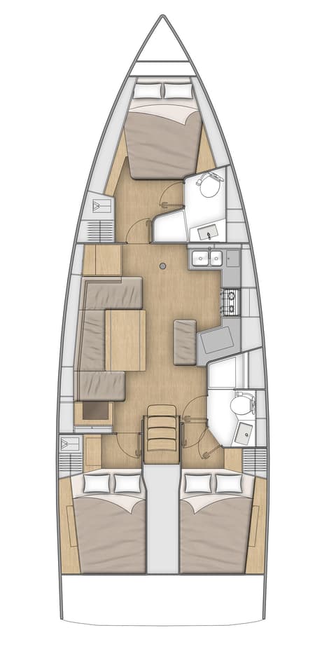 Charter Rental Sailboat Dinamica in Italy Layout | Yacht4Less