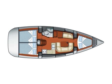 Charter Rental Sailboat Celeste in Greece Layout | Yacht4Less