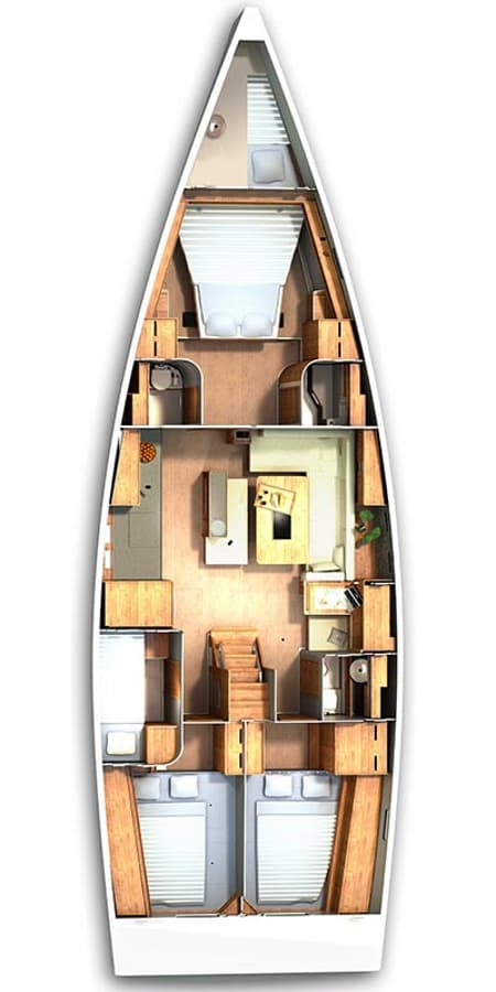 Charter Rental Sailboat Blue Bonnet af Lovnas - OW in Croatia Layout | Yacht4Less