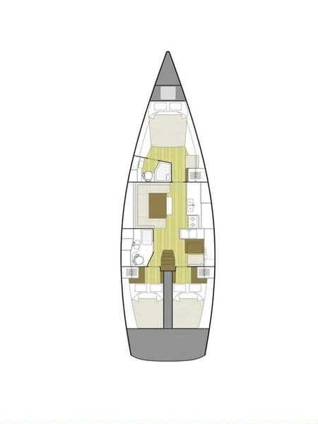 Charter Rental Sailboat Trinity in Croatia Layout | Yacht4Less