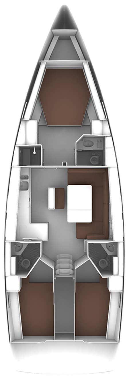 Charter Rental Sailboat Vela in Turkey Layout | Yacht4Less
