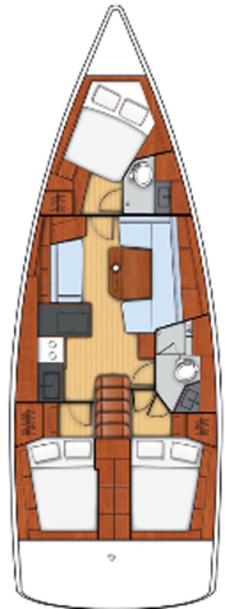 Charter Rental Sailboat Friends in Turkey Layout | Yacht4Less