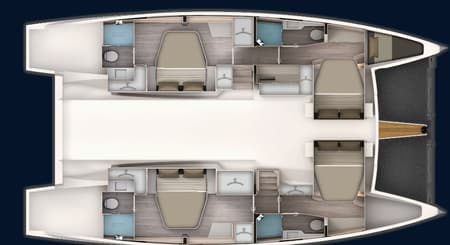 Charter Rental Catamaran Cajha in Croatia Layout | Yacht4Less