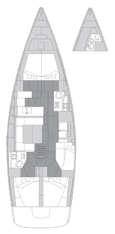 Charter Rental Sailboat Long Island in Croatia Layout | Yacht4Less