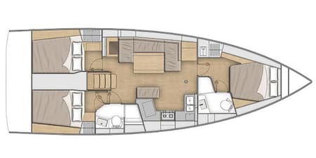 Charter Rental Sailboat Northern Light in Croatia Layout | Yacht4Less