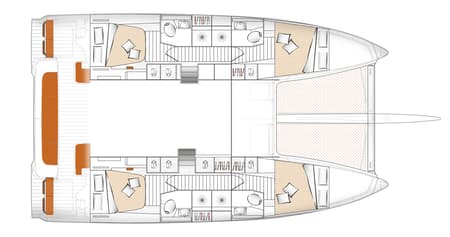 Charter Rental Catamaran Princess Rita in Croatia Layout | Yacht4Less
