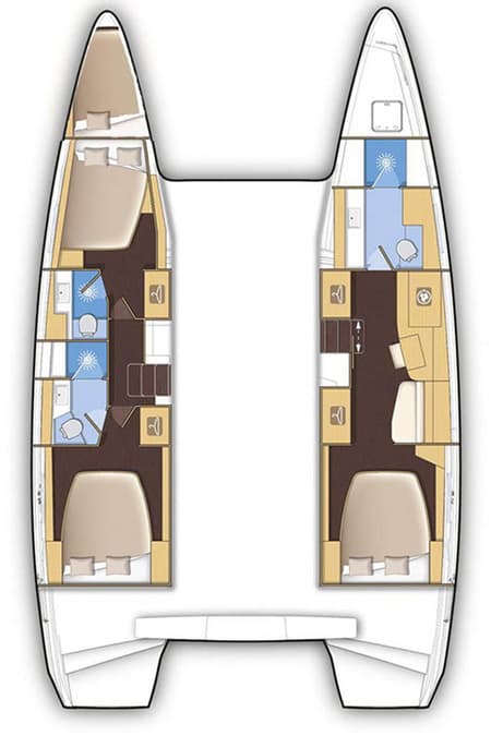 Charter Rental Catamaran Moana in BVI Layout | Yacht4Less
