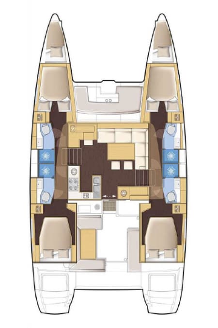 Charter Rental Catamaran Summer in BVI Layout | Yacht4Less