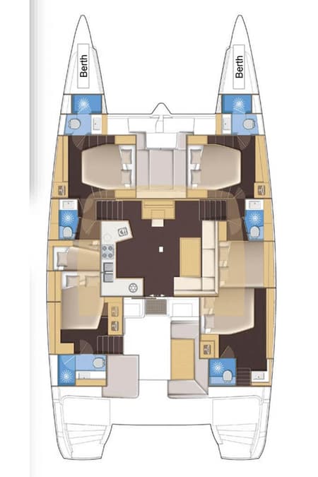 Charter Rental Catamaran Amanda in BVI Layout | Yacht4Less
