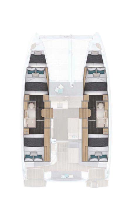 Charter Rental Catamaran Mare Amore in Croatia Layout | Yacht4Less