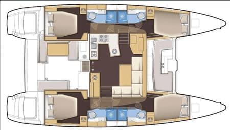 Charter Rental Catamaran Pura Vida in Caribbean Layout | Yacht4Less