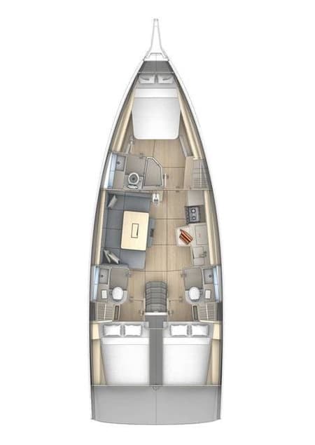 Charter Rental Sailboat Iris in Greece Layout | Yacht4Less