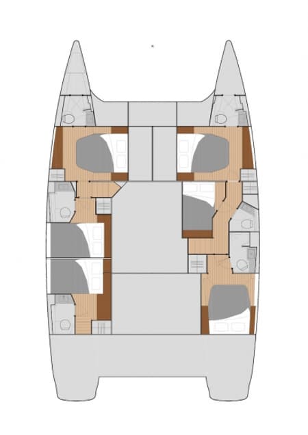 Charter Rental Catamaran Waterloo in Croatia Layout | Yacht4Less