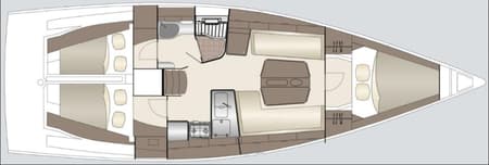 Charter Rental Sailboat Just B! in Croatia Layout | Yacht4Less