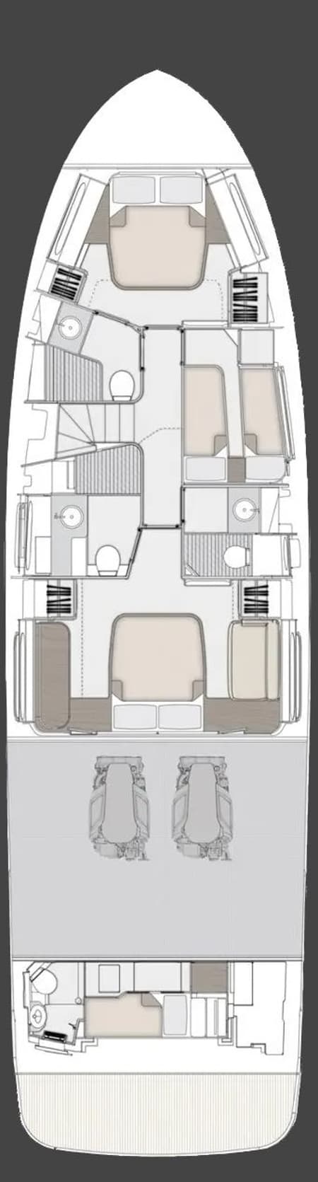 Charter Rental Motorboat Amparito XIII in Croatia Layout | Yacht4Less