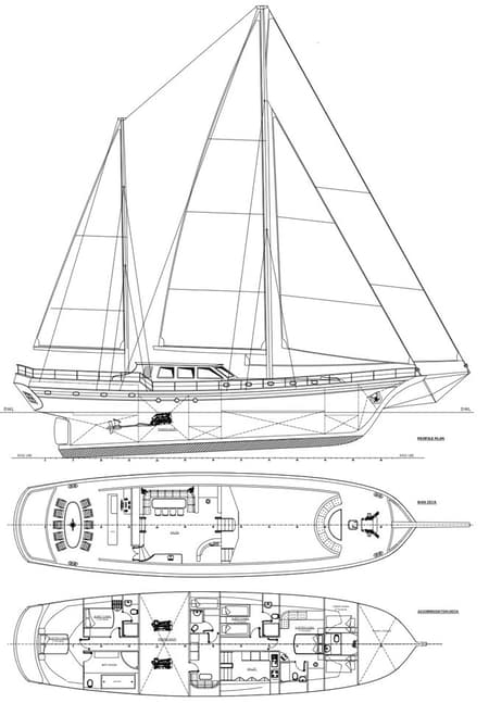 Charter Rental Gulet Arabella in Turkey Layout | Yacht4Less