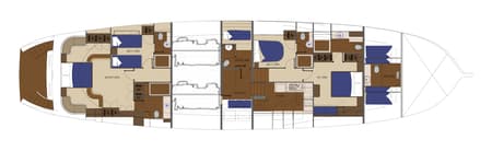 Charter Rental Gulet Miss B in Turkey Layout | Yacht4Less