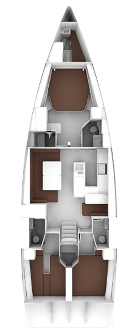 Charter Rental Sailboat Kallirrhoe in Greece Layout | Yacht4Less