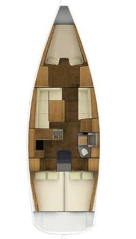 Charter Rental Sailboat Placebo in France Layout | Yacht4Less