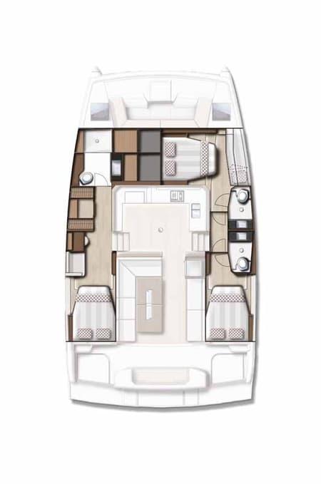 Charter Rental Catamaran Reve De Vie in Spain Layout | Yacht4Less