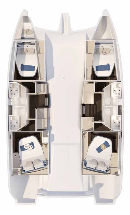 Charter Rental Catamaran Cataya in Croatia Layout | Yacht4Less
