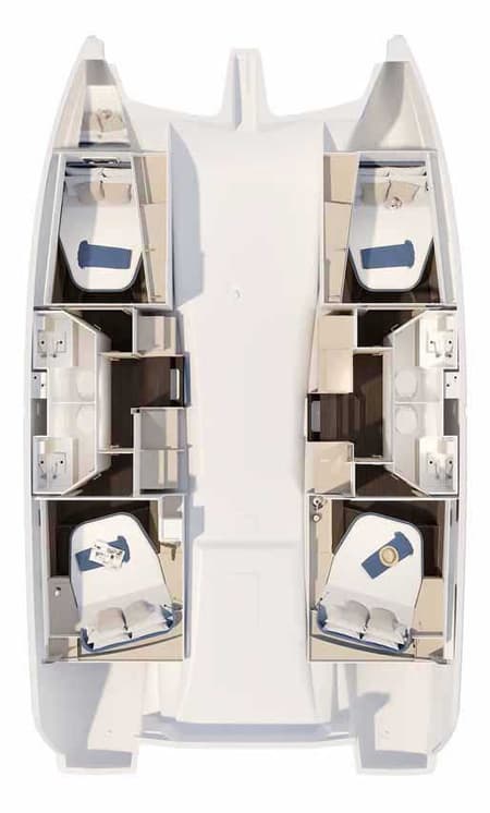 Charter Rental Catamaran Cataya in Croatia Layout | Yacht4Less