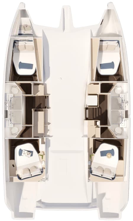 Charter Rental Catamaran Makatea in Croatia Layout | Yacht4Less
