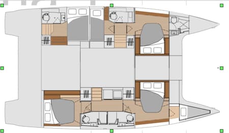 Charter Rental Catamaran Amia in Italy Layout | Yacht4Less