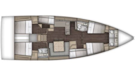 Charter Rental Sailboat Violante in Italy Layout | Yacht4Less