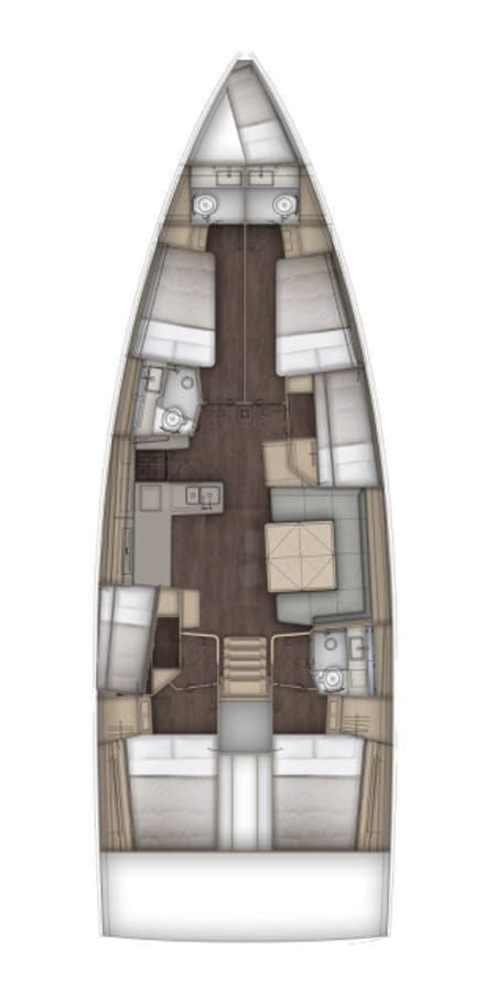 Charter Rental Sailboat Violante in Italy Layout | Yacht4Less