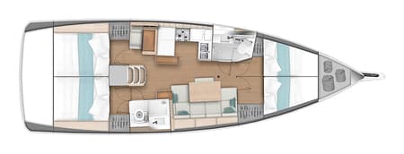 Charter Rental Sailboat Kiwi in Croatia Layout | Yacht4Less