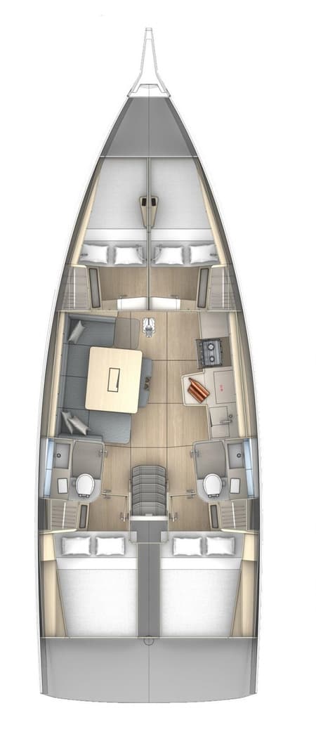 Charter Rental Sailboat Ninive in Italy Layout | Yacht4Less