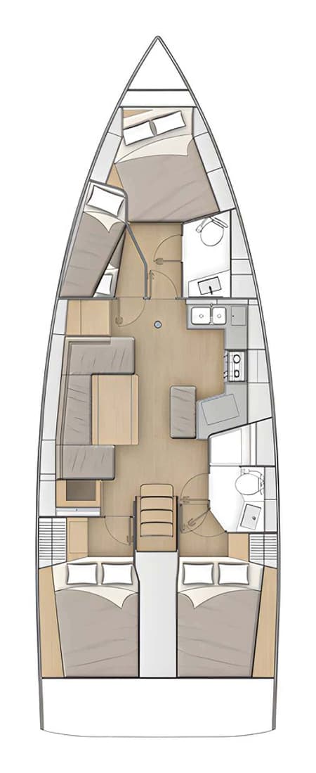 Charter Rental Sailboat Namaka Ekolu in Spain Layout | Yacht4Less