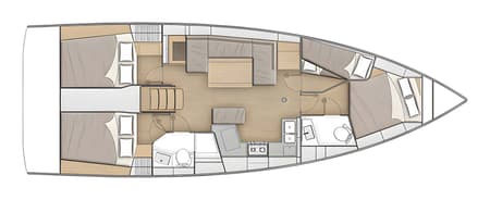 Charter Rental Sailboat Namaka Ekolu in Spain Layout | Yacht4Less