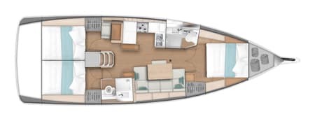 Charter Rental Sailboat Carlotta in Spain Layout | Yacht4Less