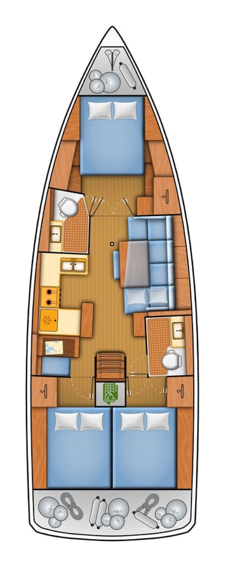 Charter Rental Sailboat Carlotta in Spain Layout | Yacht4Less